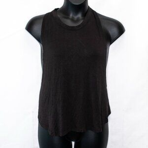 NEW Niyama Sol Drape Tank Top Womens XL Brown Yoga Crisscross Back Cutout I04D